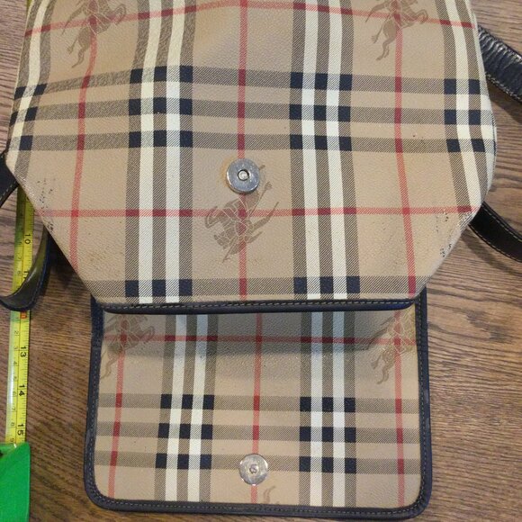 Burberry Beige and Black Check Backpack - Picture 9 of 15